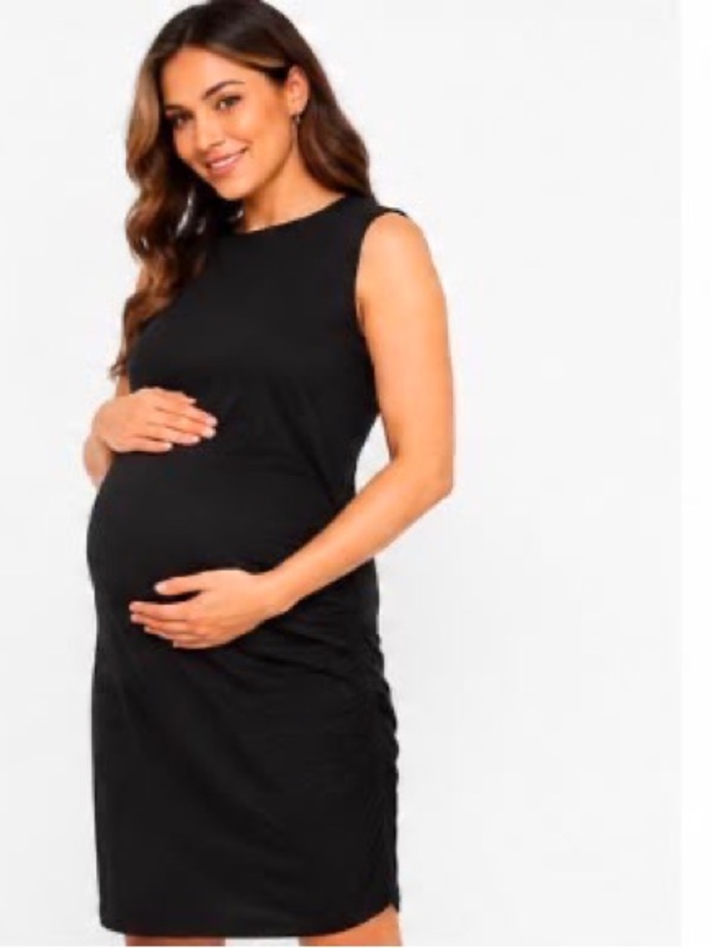 Old Navy Black Maternity dress with Ribbed Neck